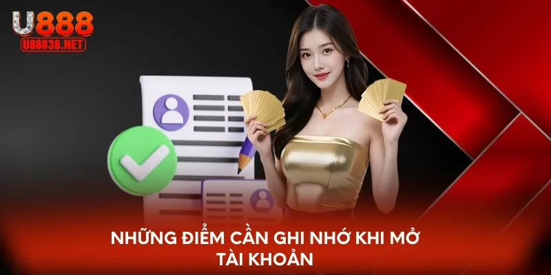 Những điểm cần ghi nhớ khi mở tài khoản